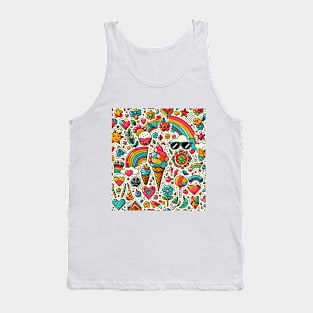 Colourful Pattern Summer Style Tank Top